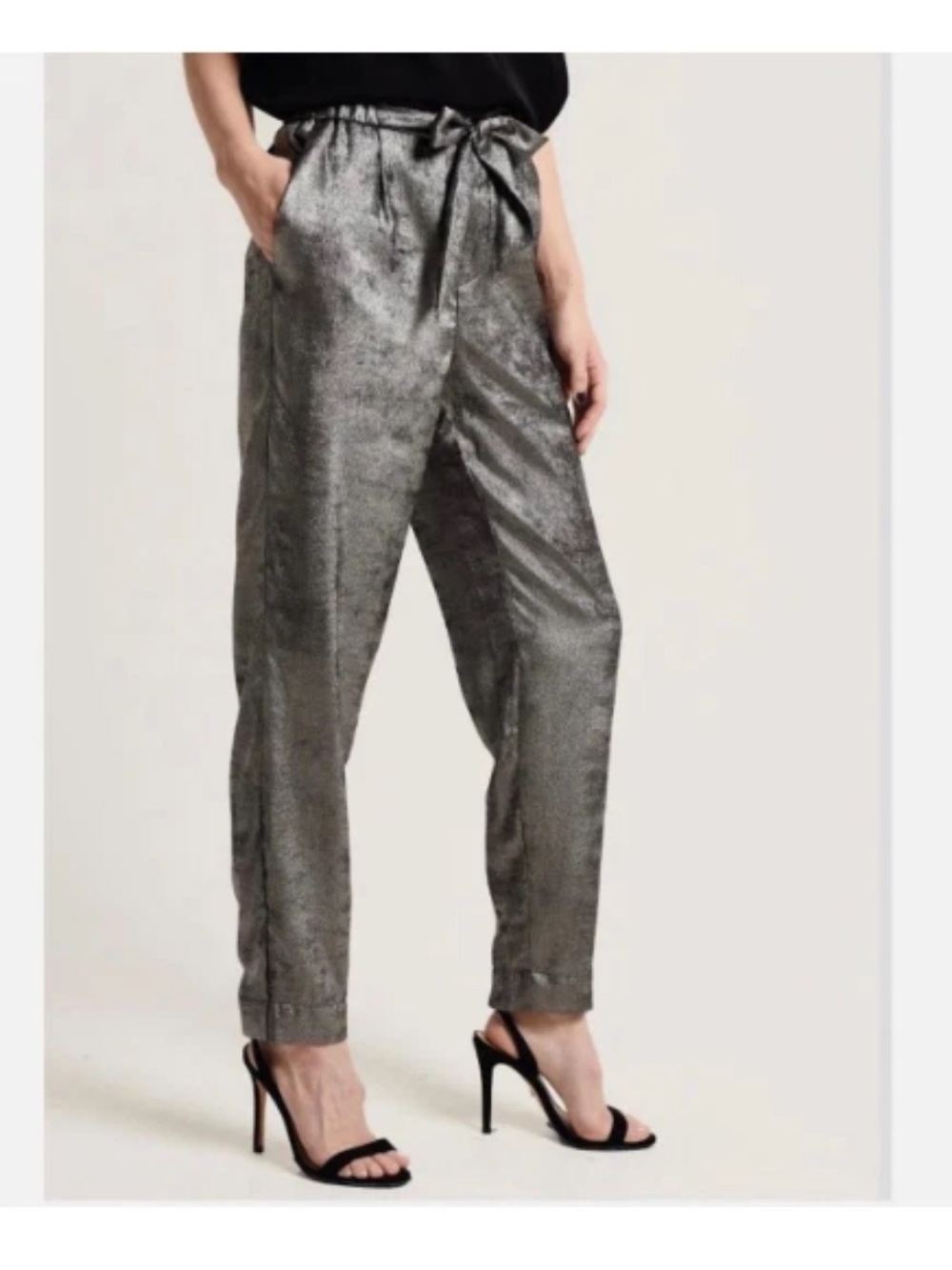 Brochu Walker Silver Metallic Pants - size Small